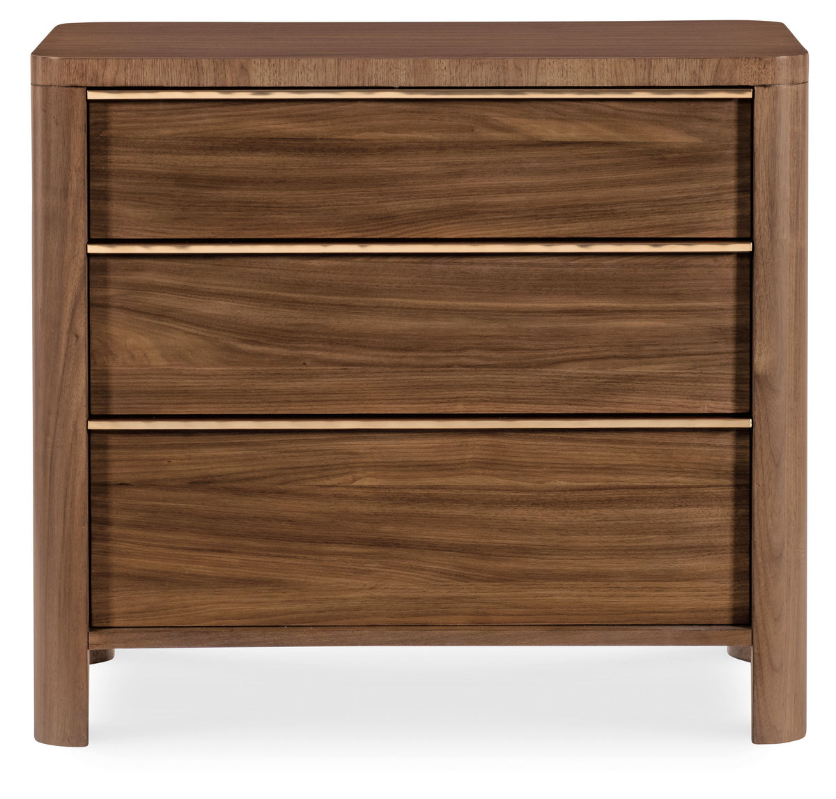 Eleana Three Drawer Nightstand Medium Wood - Dark Brown by Hooker Furniture - View 3