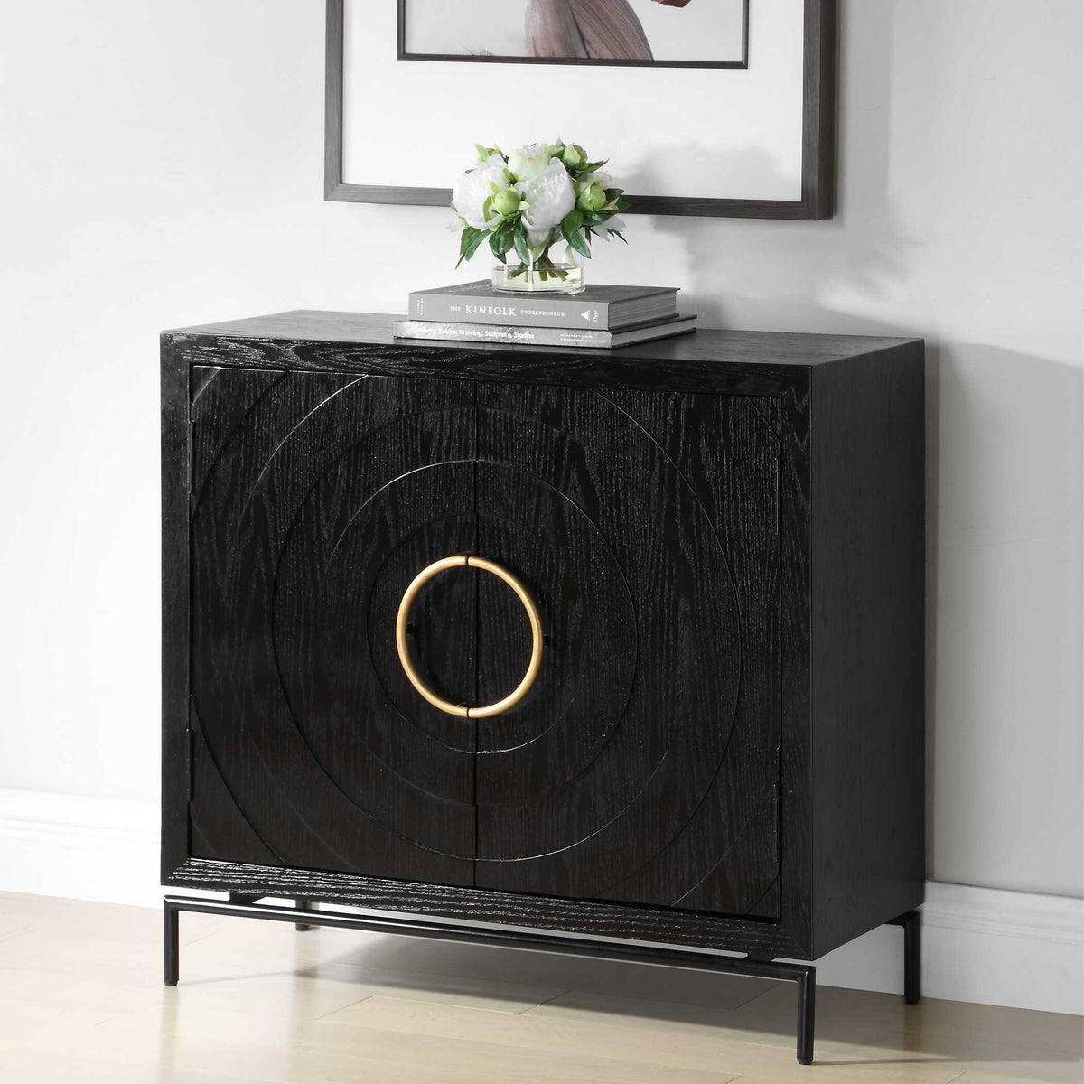 Briseis 2 Door Cabinet - Black by Uttermost - View 5