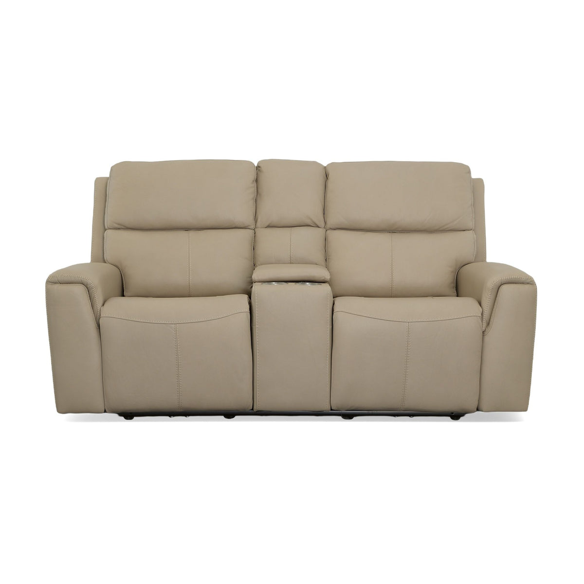 Jarvis Power Reclining Loveseat With Console & Power Headrests - Parchment | Flexsteel