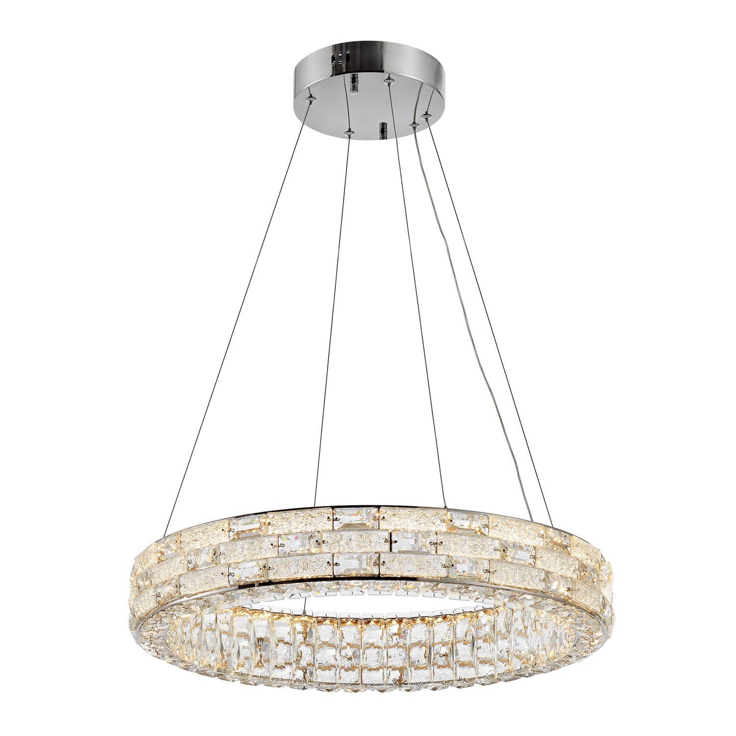 1 Ring Crystal Chandelier // Chrome  | Finesse - Home Elegance USA