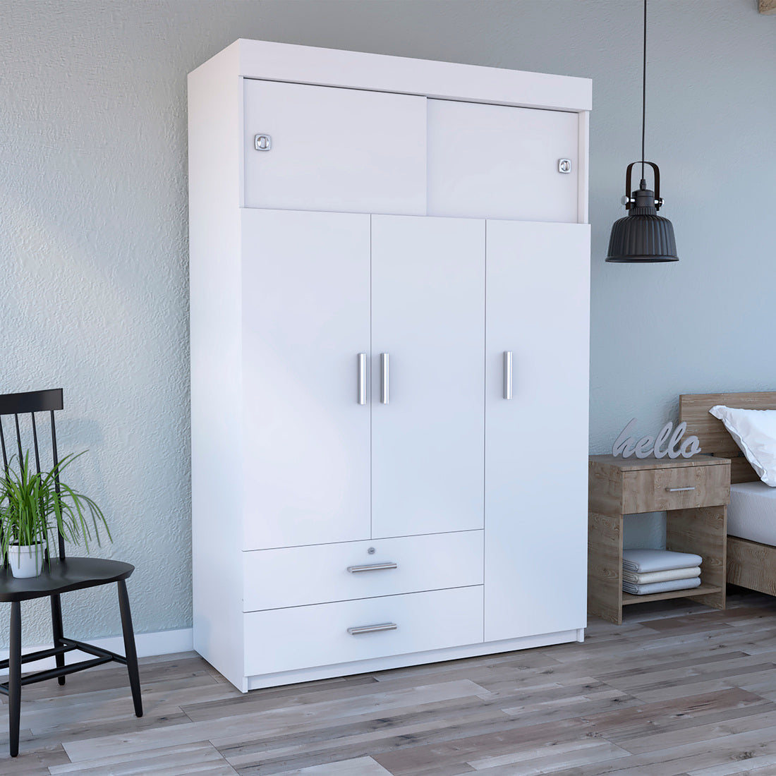 Armoire Chaplin, Bedroom, White - sold by Home Elegance USA
