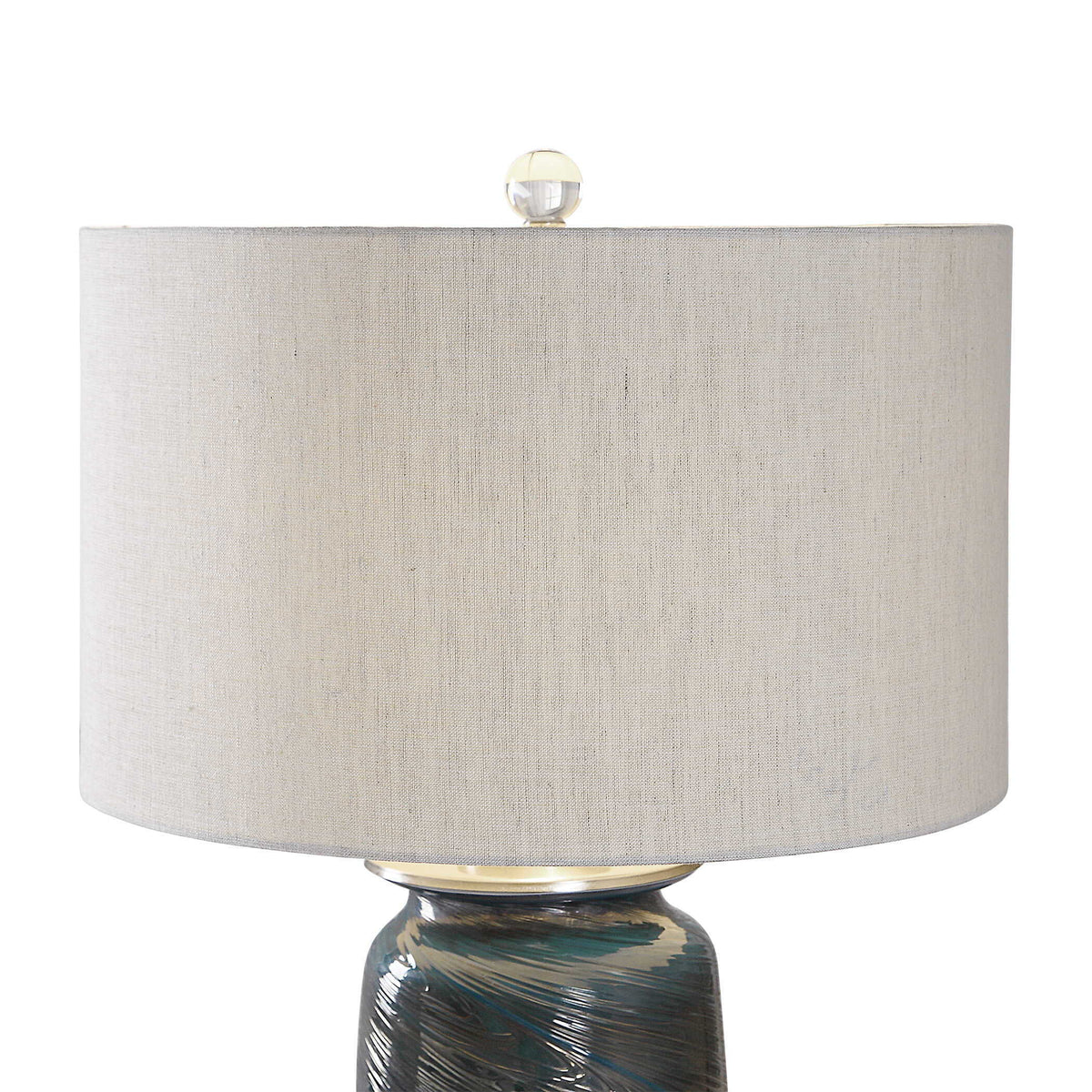 Olesya Swirl Glass Table Lamp - Blue / White by Uttermost - View 5