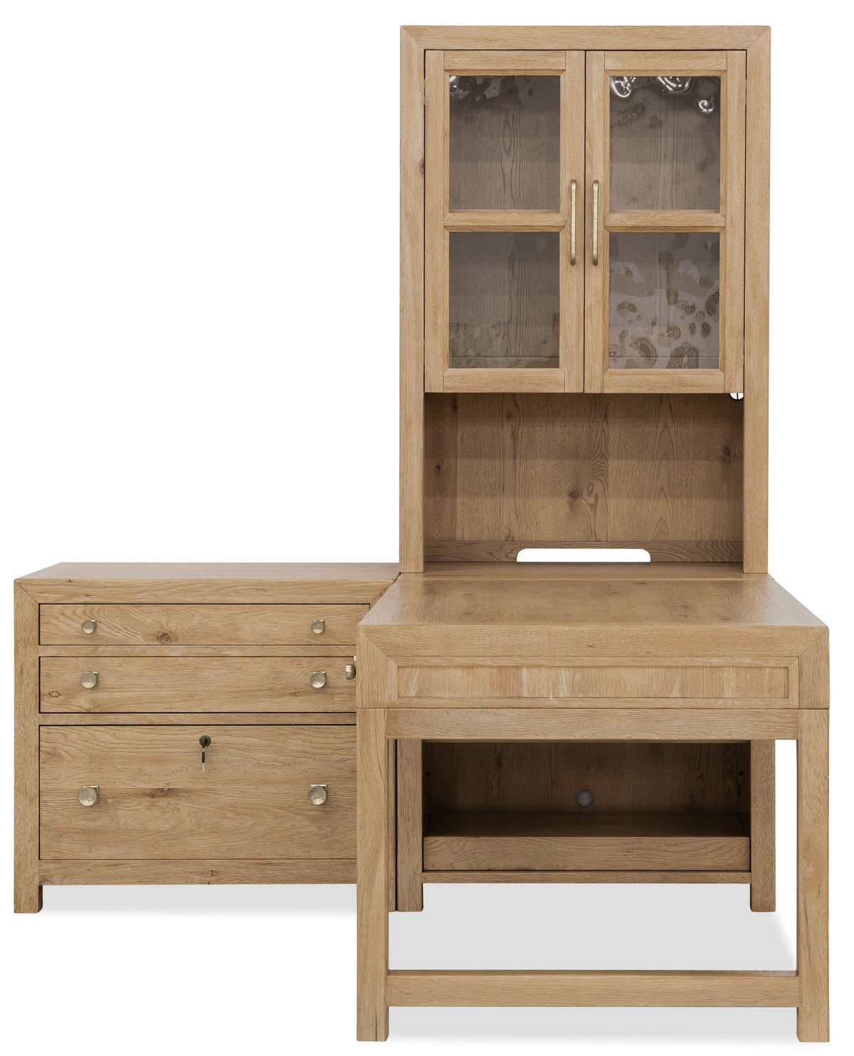 Driftwood Open Shelf Cabinet Buckboard - Light Brown by Hooker Furniture - View 4