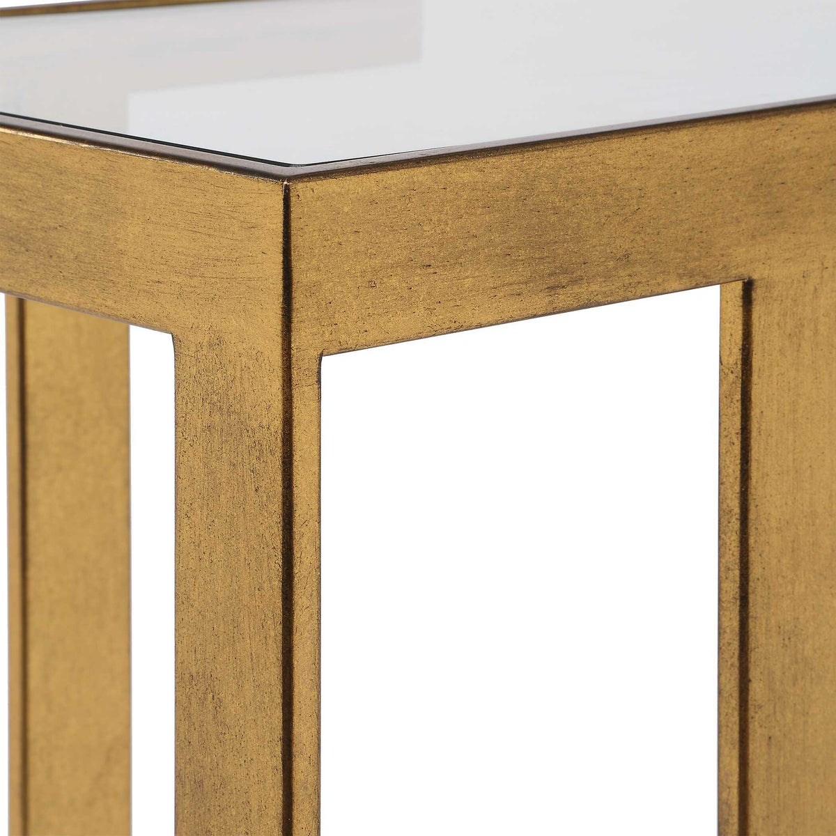 Kendrick Glass Console Table - Gold by Uttermost - View 11