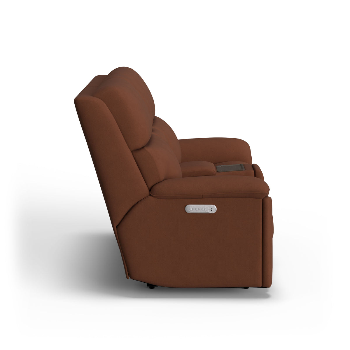 Porter Transitional Power Reclining Loveseat With Console & Power Headrests & Lumbar | Flexsteel