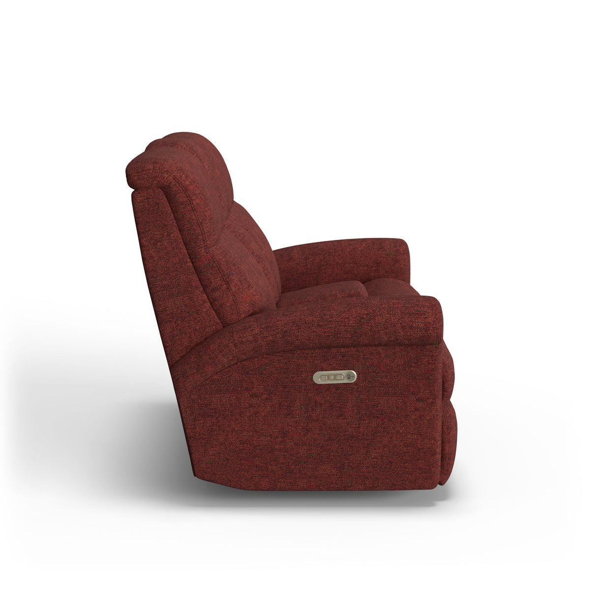 Davis Transitional Fabric Power Reclining Loveseat With Console & Power Headrests | Flexsteel