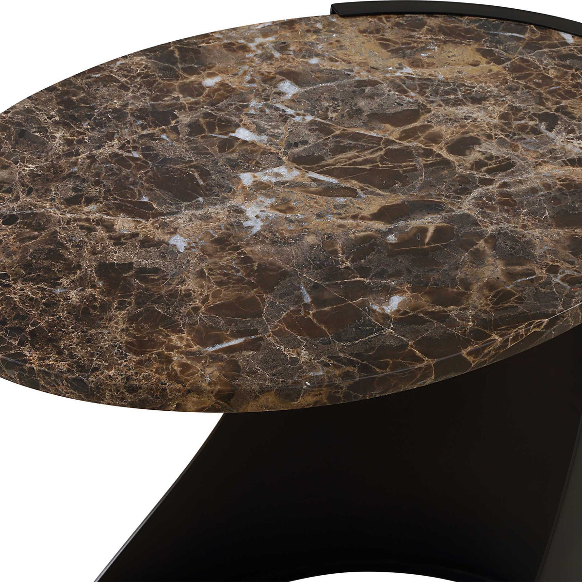 Welling Modern Metal Side Table - Black / Dark Brown by Uttermost - View 8