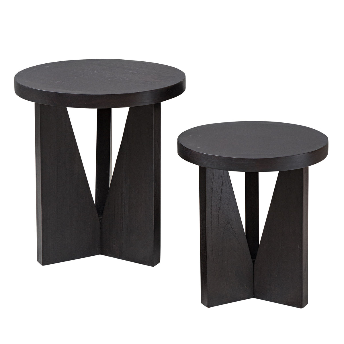 Nadette Nesting Tables (Set of 2) - Black by Uttermost - View 1