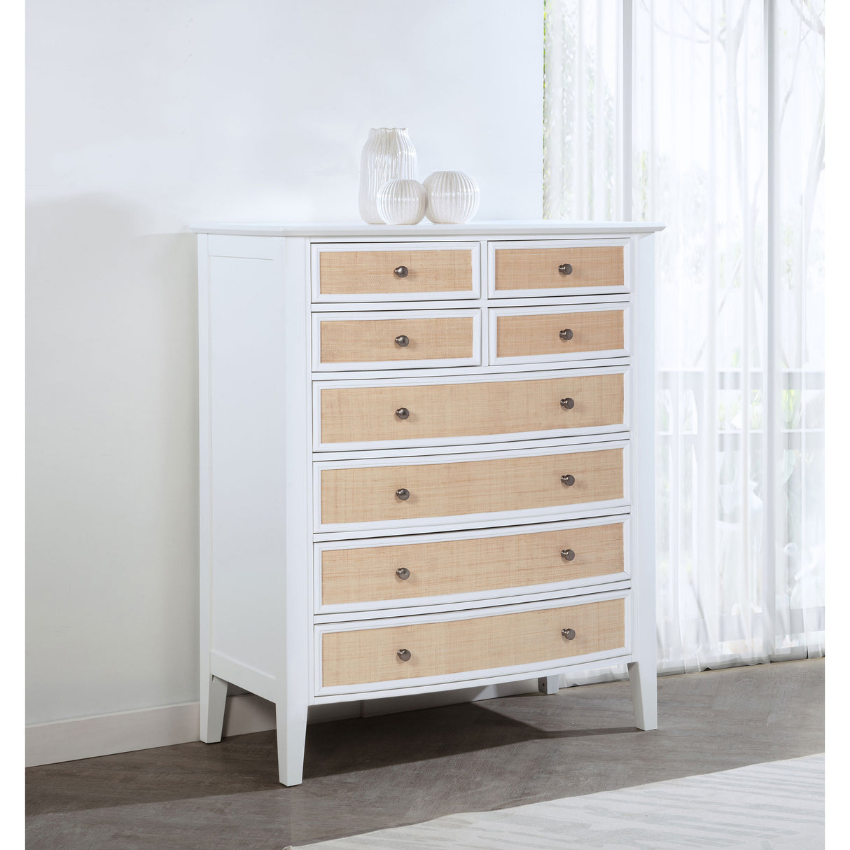 Talia White 8-drawer Chest