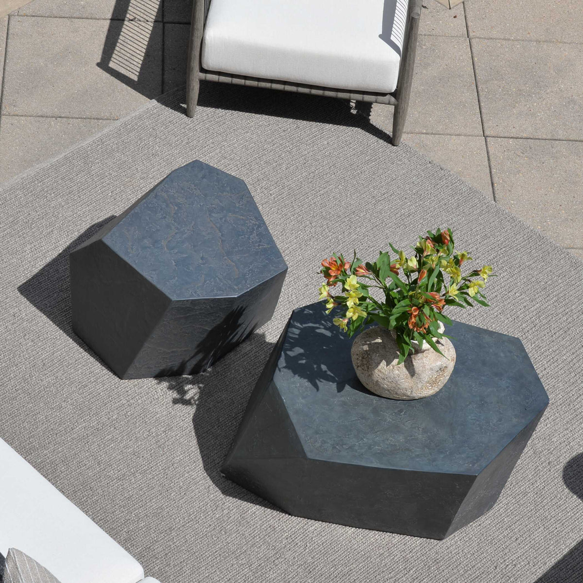 Parra Outdoor Side Table Slate - Black by Uttermost - View 4