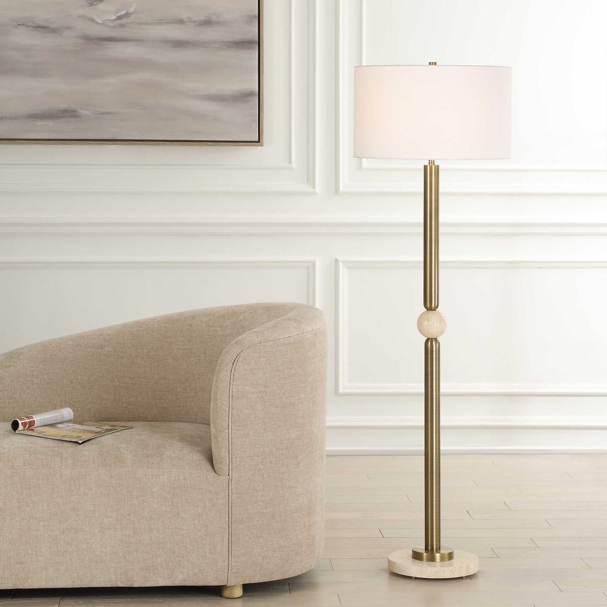 Hudson Floor Lamp - Gold by Uttermost - View 2