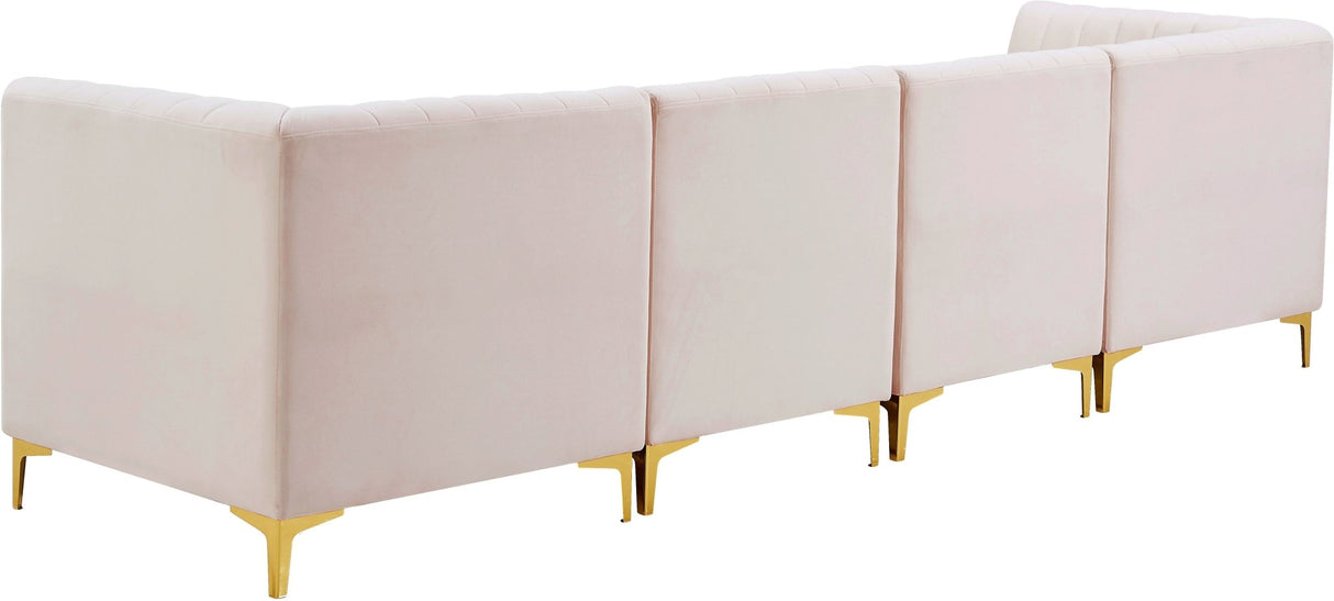Alina - Modular Sectional - Pink - Fabric - Modern & Contemporary | Home Elegance USA