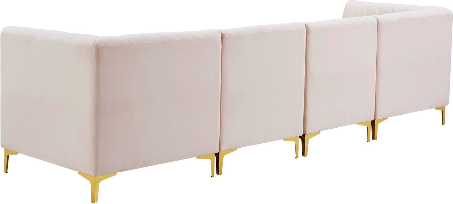 Alina - Modular Sectional - Pink - Fabric - Modern & Contemporary | Home Elegance USA