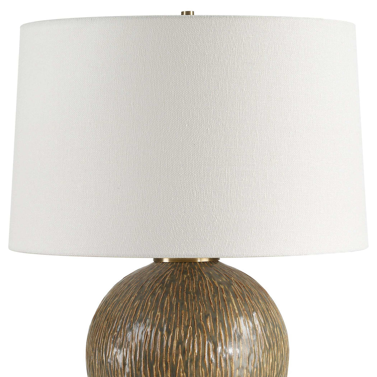 Rya Ceramic Table Lamp - Dark Brown by Uttermost - View 5