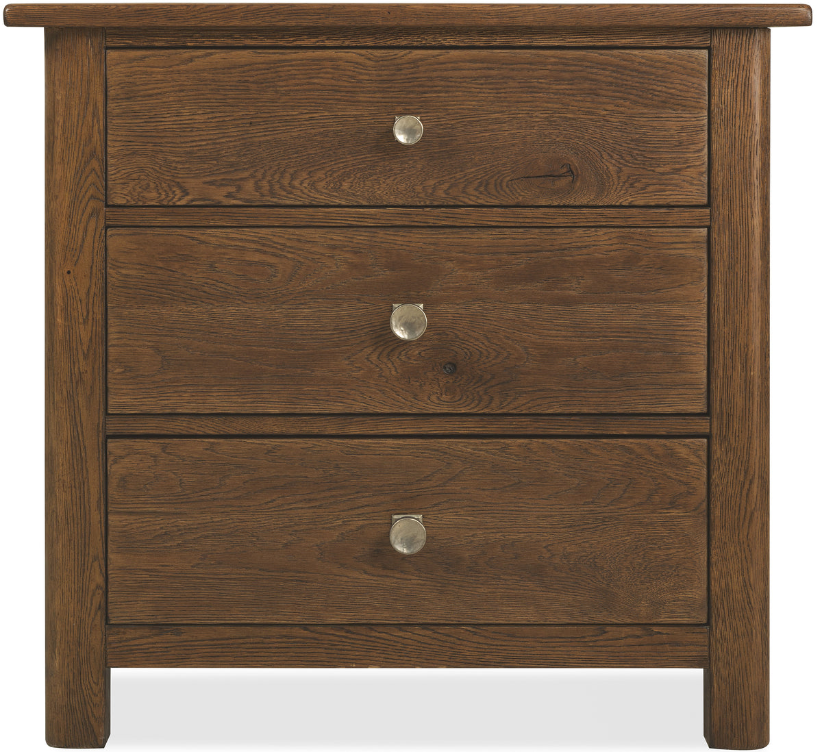 Driftwood Three-Drawer Nightstand Medium Wood - Dark Brown by Hooker Furniture - View 2