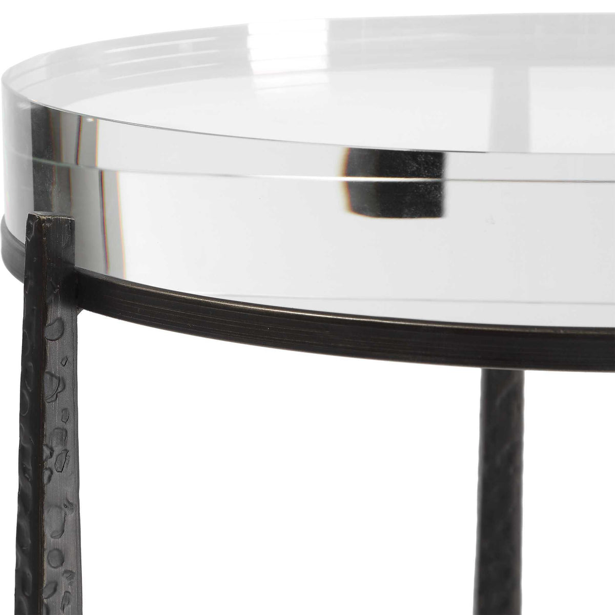 Midas Round Accent Table Dark Bronze - Black by Uttermost - View 7