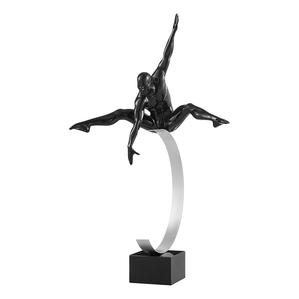 Dynamic Man Sculpture // Black | Finesse - Home Elegance USA