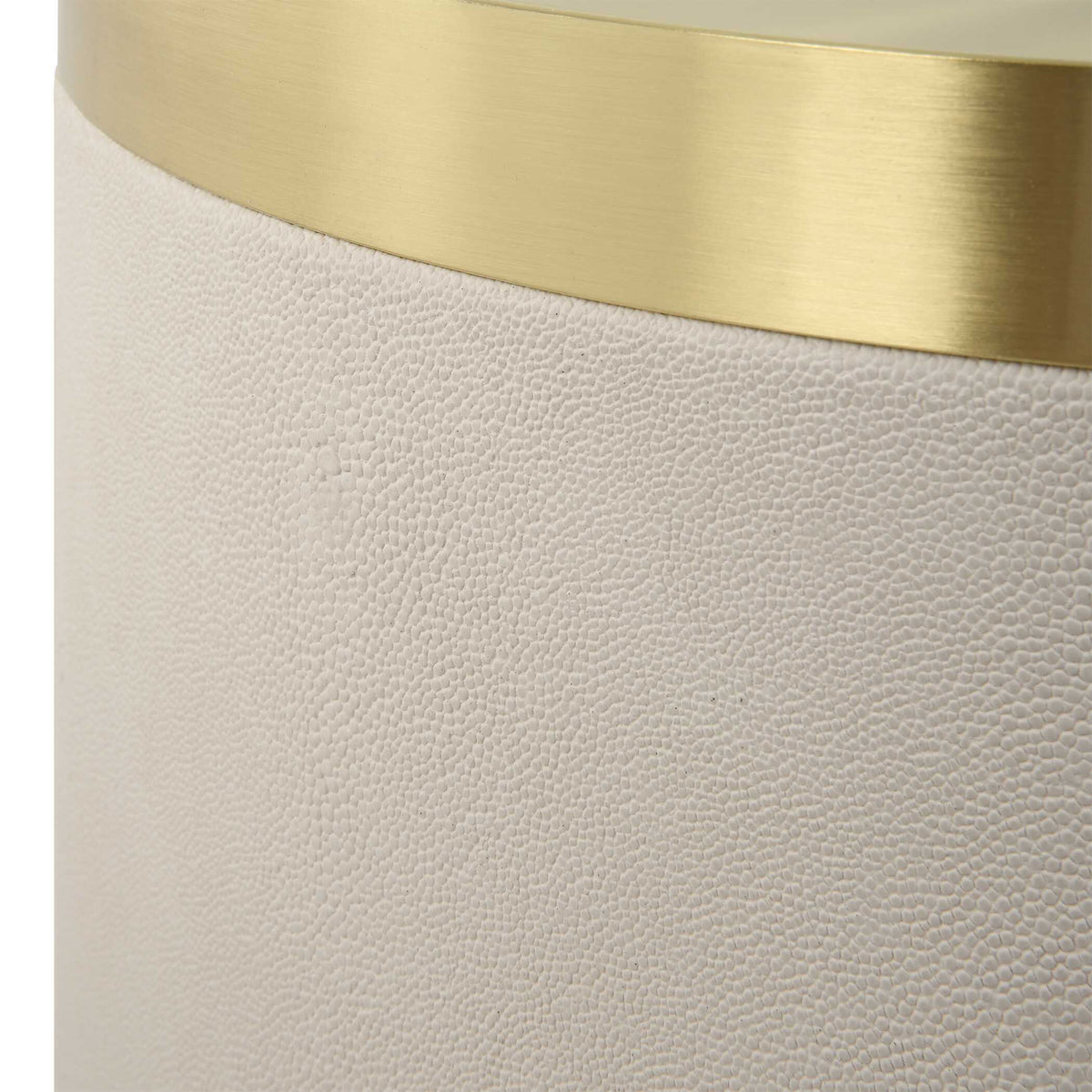 Circuit Brass & White Accent Table - White / Gold by Uttermost - View 4