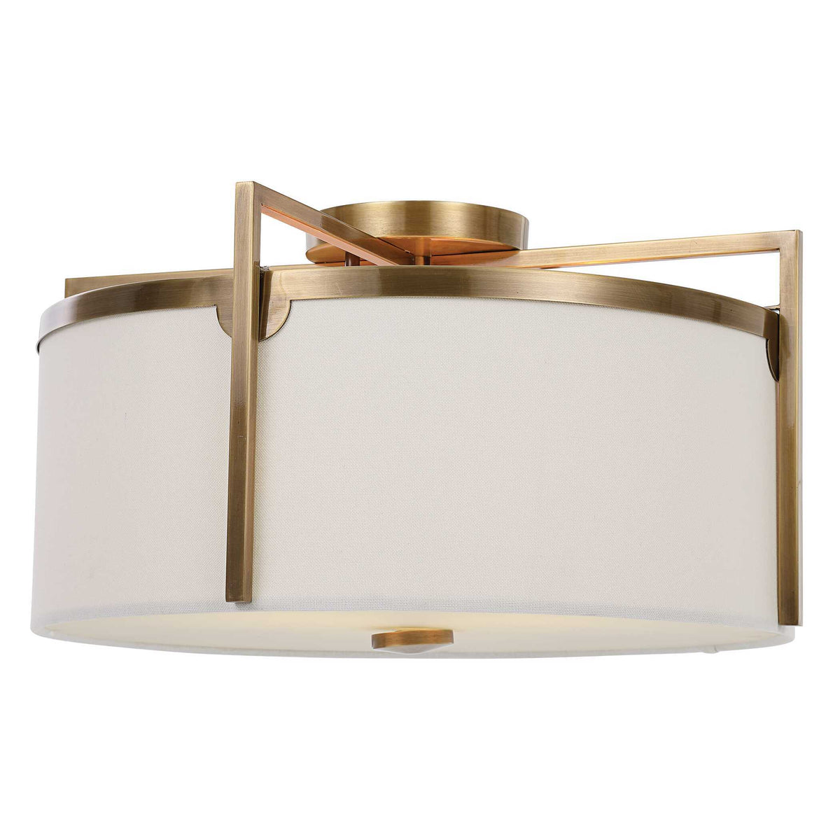 Colfax 3 Light Semi Flush Brass - Yellow / White by Uttermost - View 4