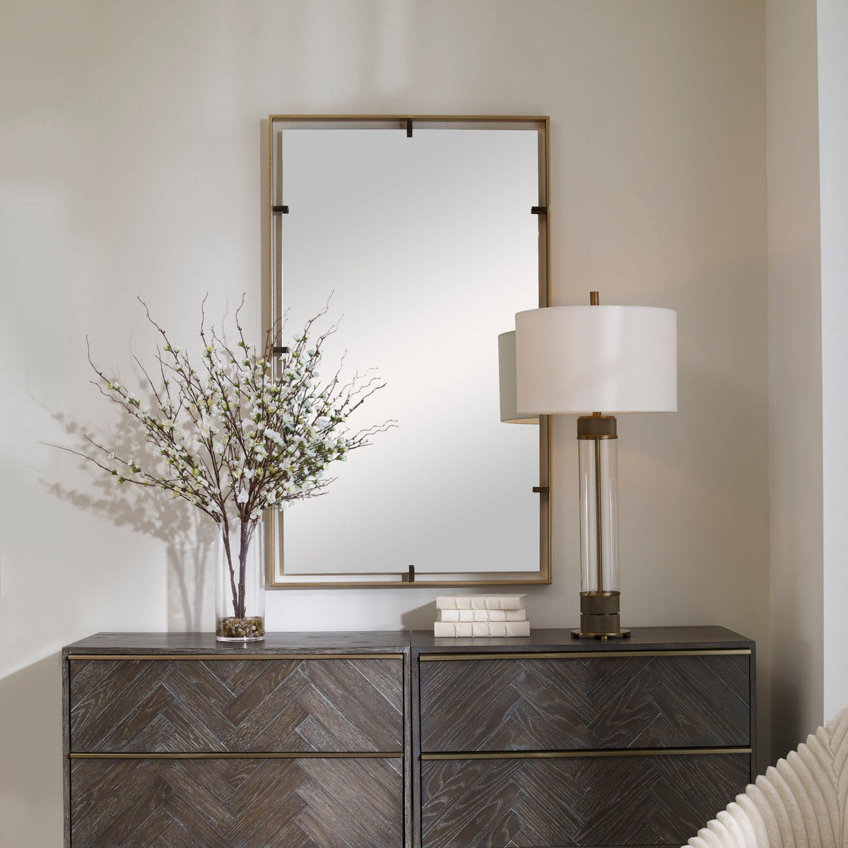Egon Wall Mirror - Gold by Uttermost - View 2