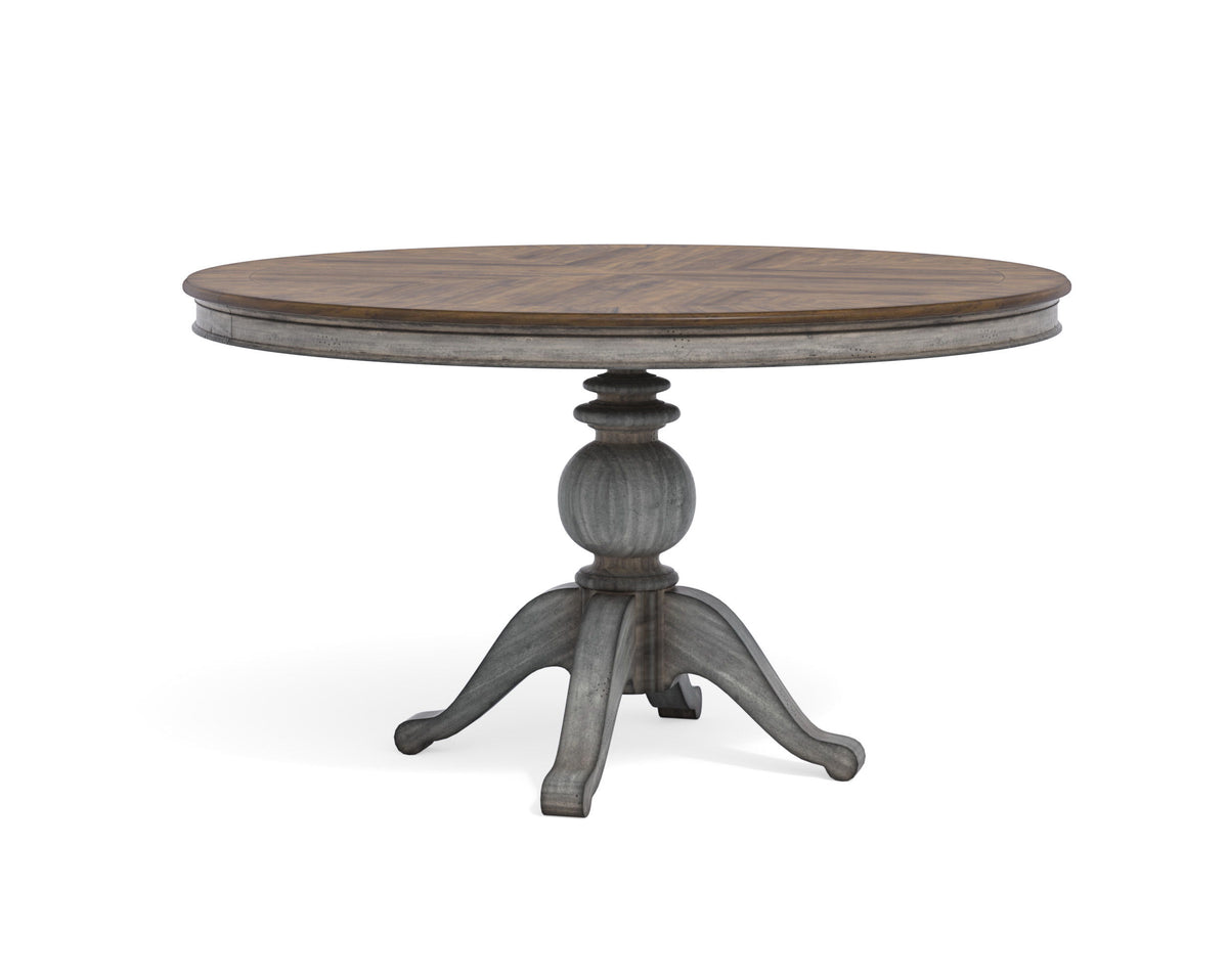 Plymouth Round Pedestal Dining Table - Gray | Flexsteel