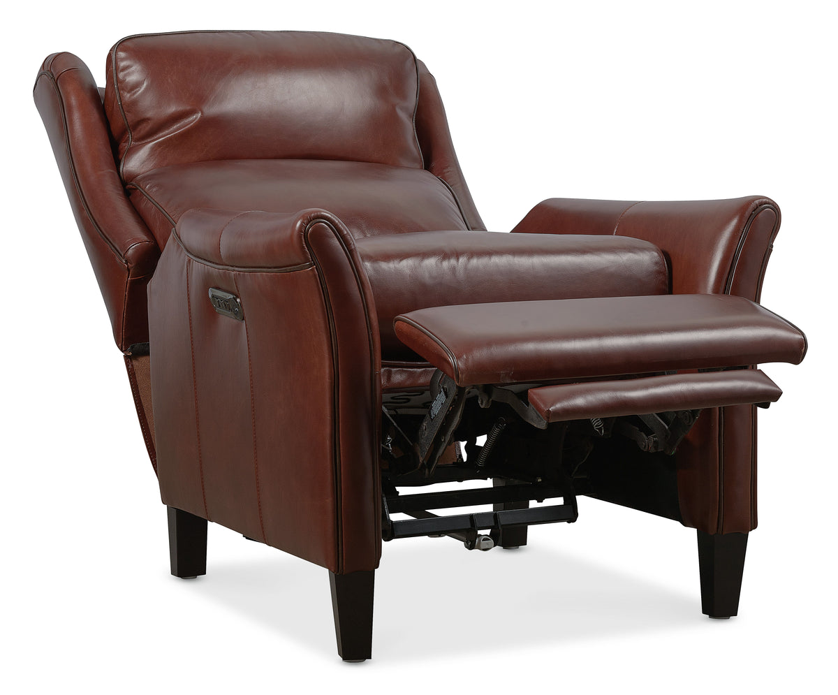 Henley Power Recliner With Power Headrest - Dark Brown by Hooker Furniture - View 7