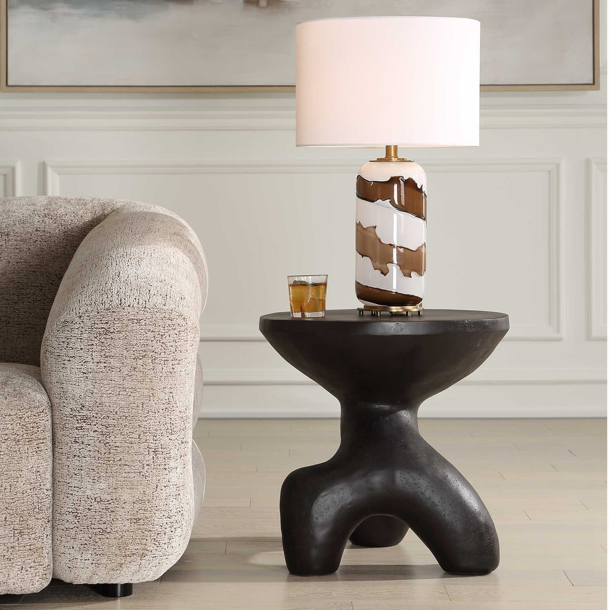 Veta Indoor-Outdoor Accent Table - Black by Uttermost - View 3