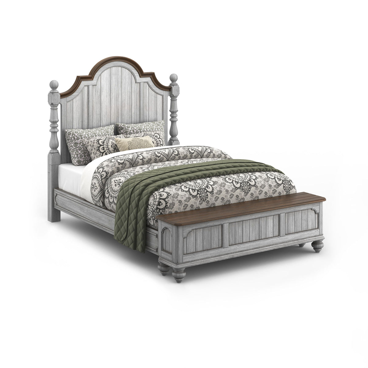 Plymouth Queen Storage Bed - Gray | Flexsteel