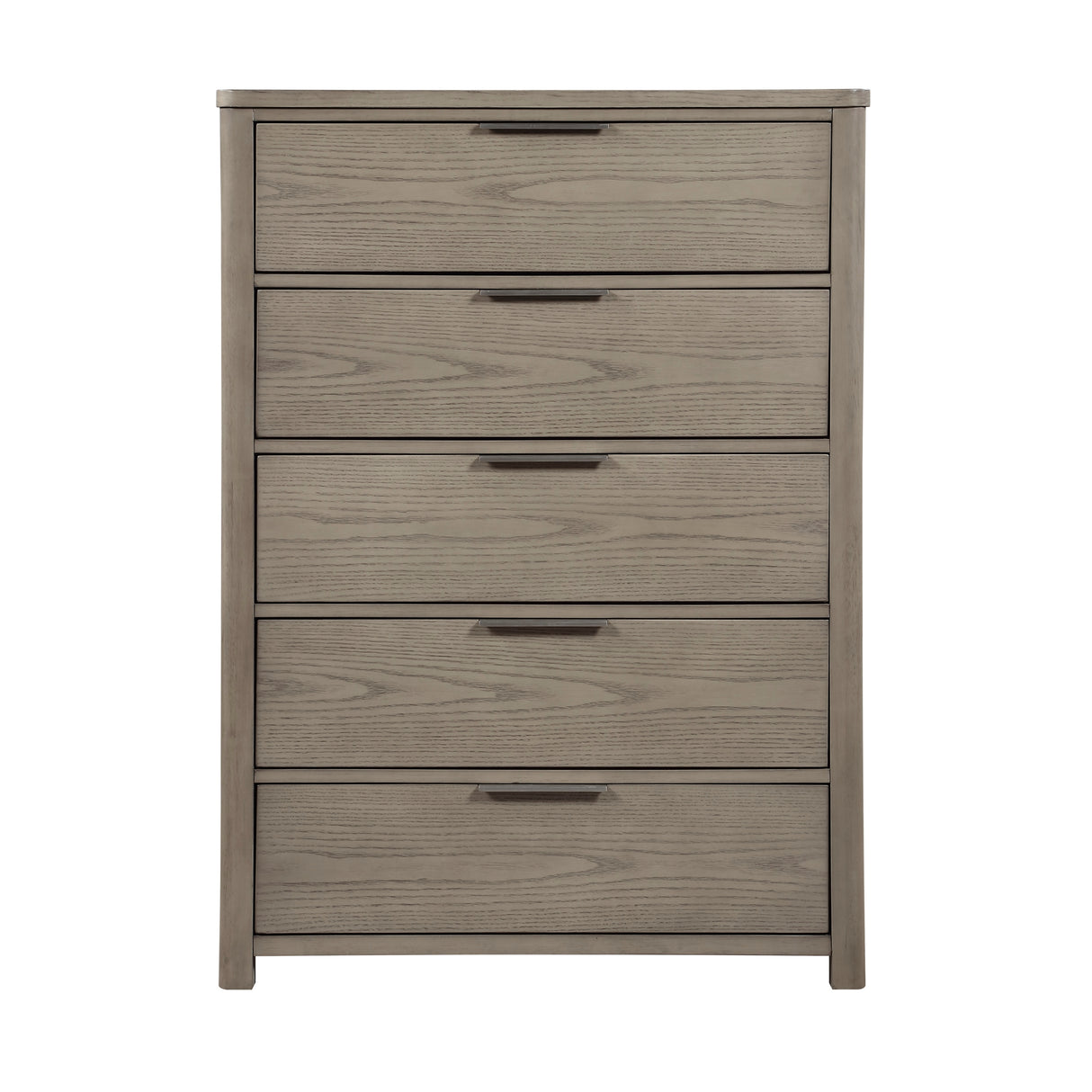Contemporary Light Gray Finish Storage Chest of 5-Drawers Dovetail Bedroom Furniture 1pc Durable Wood