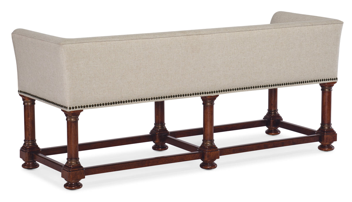 Charleston Bed Bench - Dark Brown / Beige by Hooker Furniture - View 5
