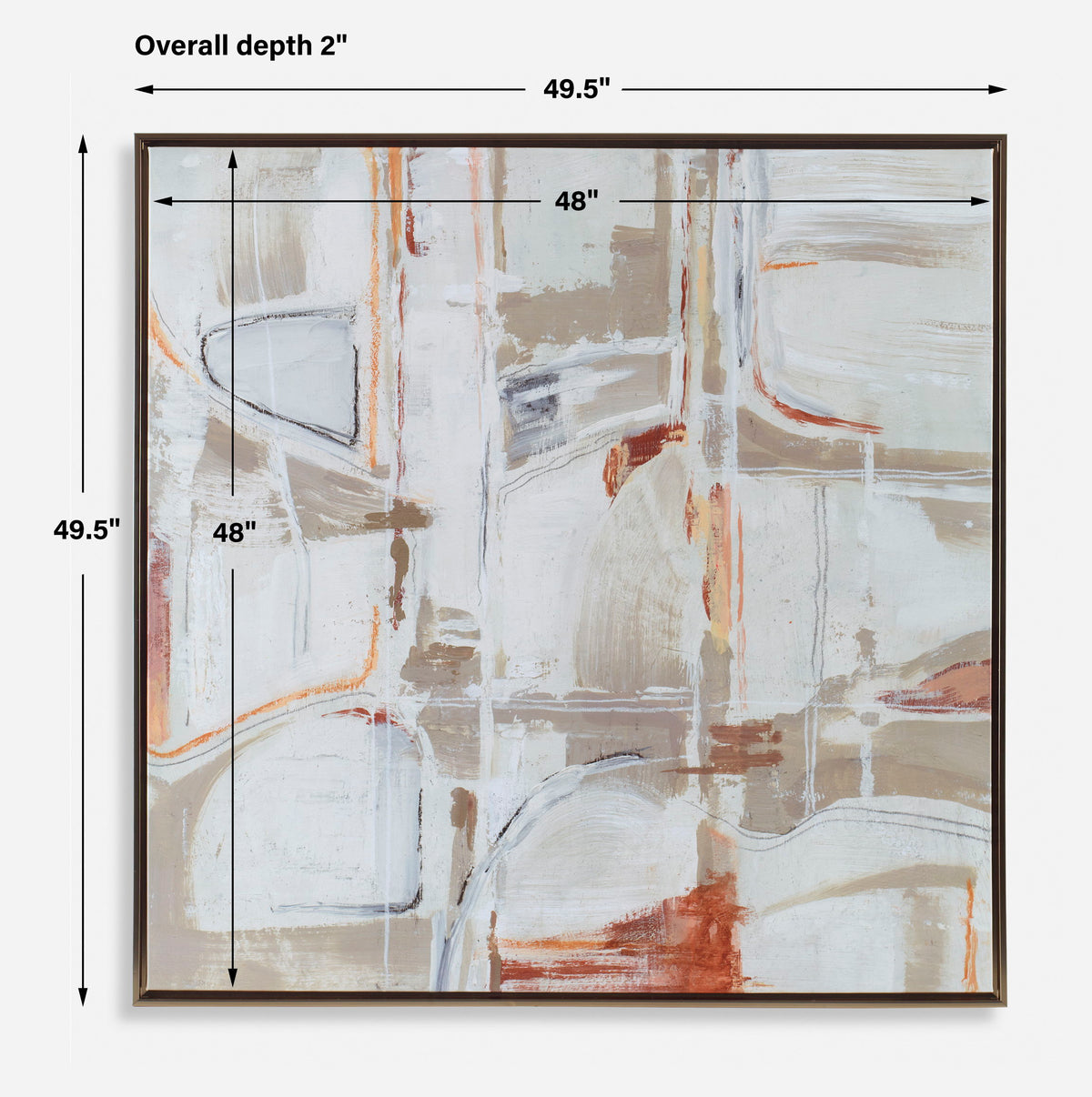 Neutral Nirvana Abstract Canvas Art - Light Brown by Uttermost - View 7