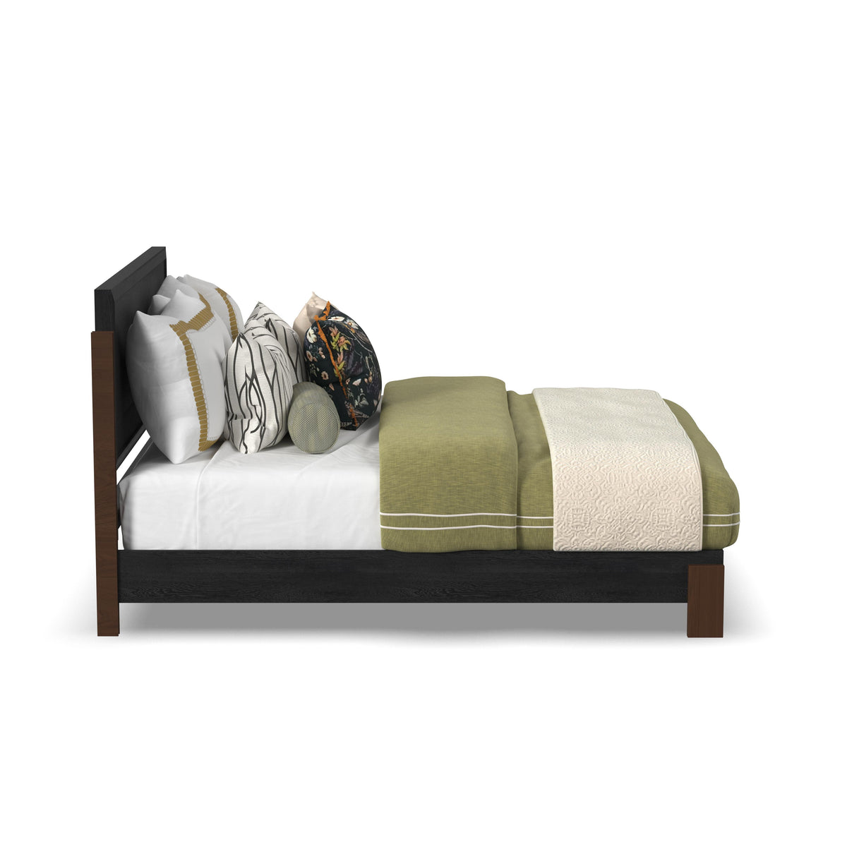 Waterfall King Panel Bed - Deep Ebony | Flexsteel