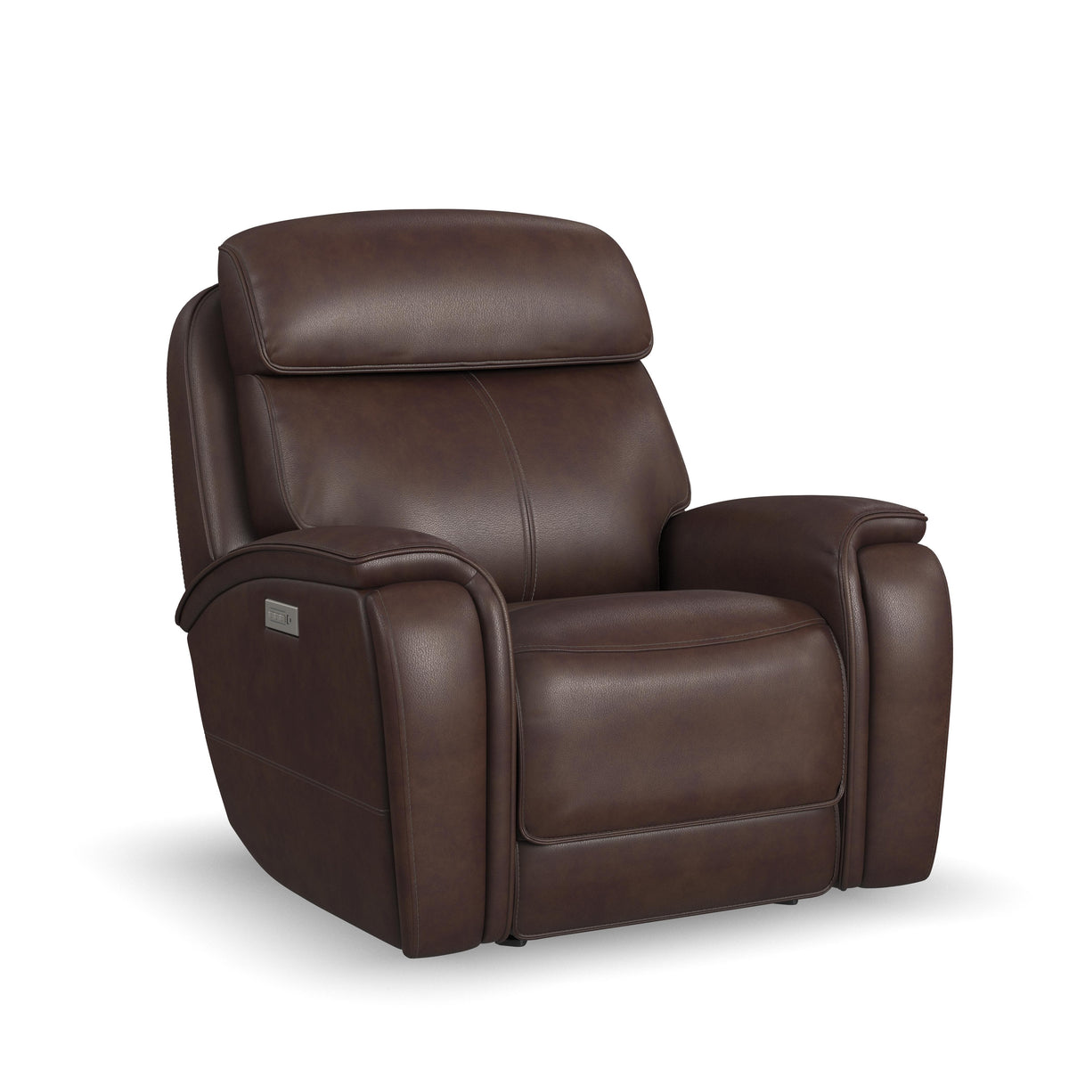 Walker Power Gliding Recliner With Power Headrest & Lumbar - Dark Brown | Flexsteel