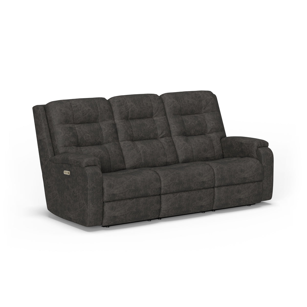Arlo Transitional Leather Power Reclining Sofa, Power Headrests | Flexsteel