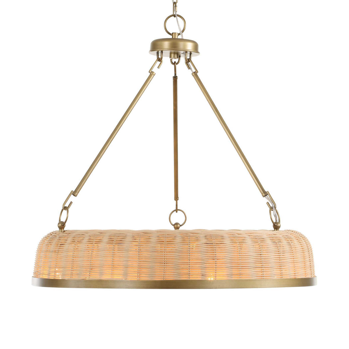 Ladakh 9 Light Round Wicker Pendant - Gold by Uttermost - View 6