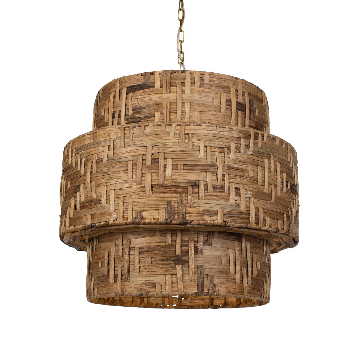 Water Hyacinth 4 Light Woven Pendant - Light Brown by Uttermost - View 1