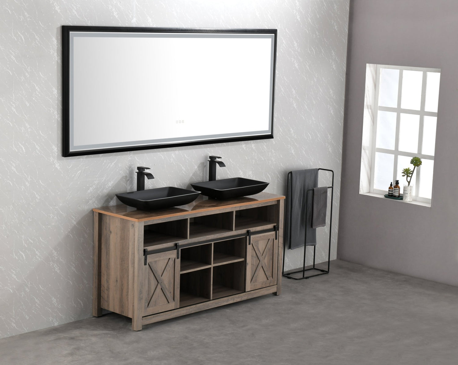 88 in. W x 38 in. H Super Bright Led Bathroom Mirror with Lights, Metal Frame Mirror Wall Mounted Lighted Vanity Mirrors for Wall, Anti Fog Dimmable Led Mirror for Makeup, Horizontal/Verti | Home Elegance USA