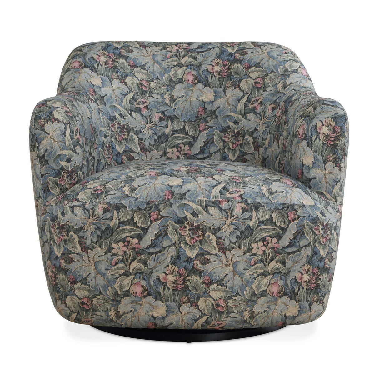 Ansel Tapestry Swivel Chair - Dark Green by Uttermost - View 1