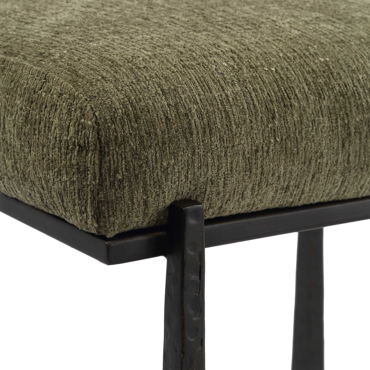 Midas Counter Stool - Dark Green / Bronze by Uttermost - View 7