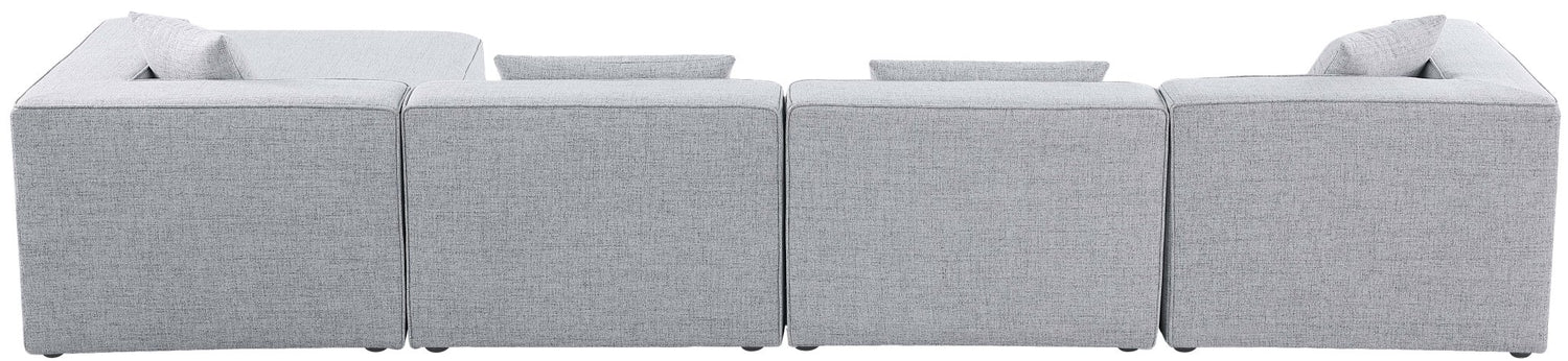 Cube - Modular Sectional 5 Piece - Gray - Fabric | Home Elegance USA