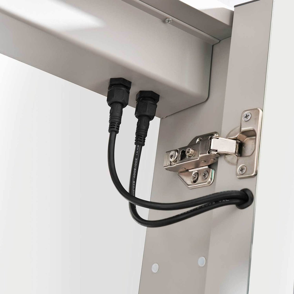 40in. W x 30 in. H LED Large Rectangular Aluminum Alloy Surface Mount Medicine Cabinet with Mirror | Home Elegance USA