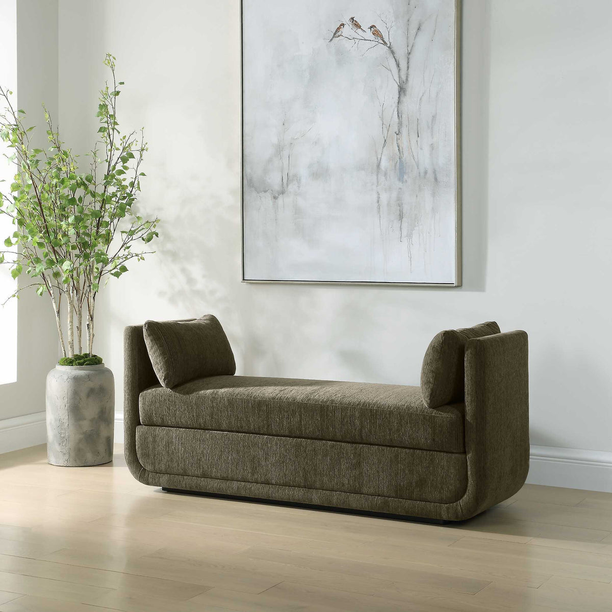 Abound Oversized Bench Herb - Dark Green by Uttermost - View 3