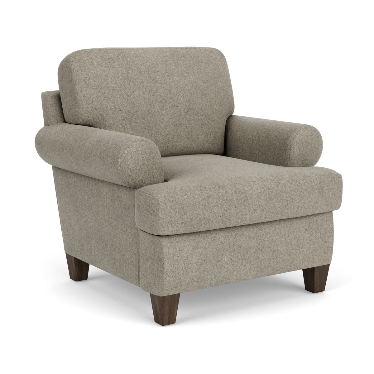 Moxy Fabric Arm Chair, T-Shaped Seat Cushion, Curved Sock Arms | Flexsteel