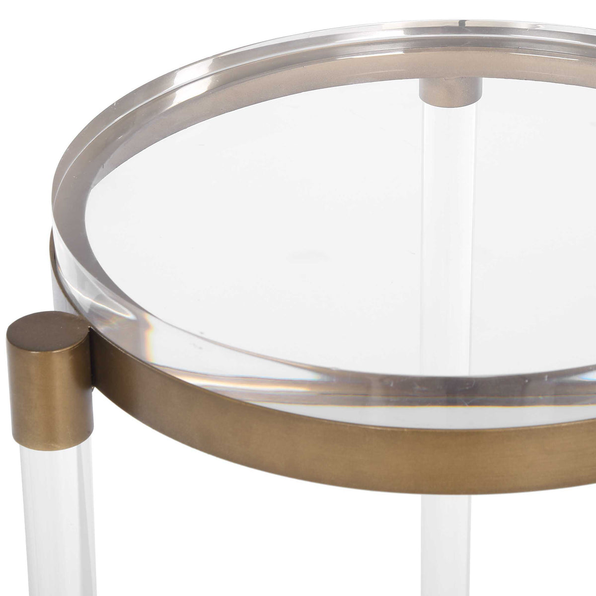 Pereira Round Acrylic Accent Table - Bronze by Uttermost - View 5
