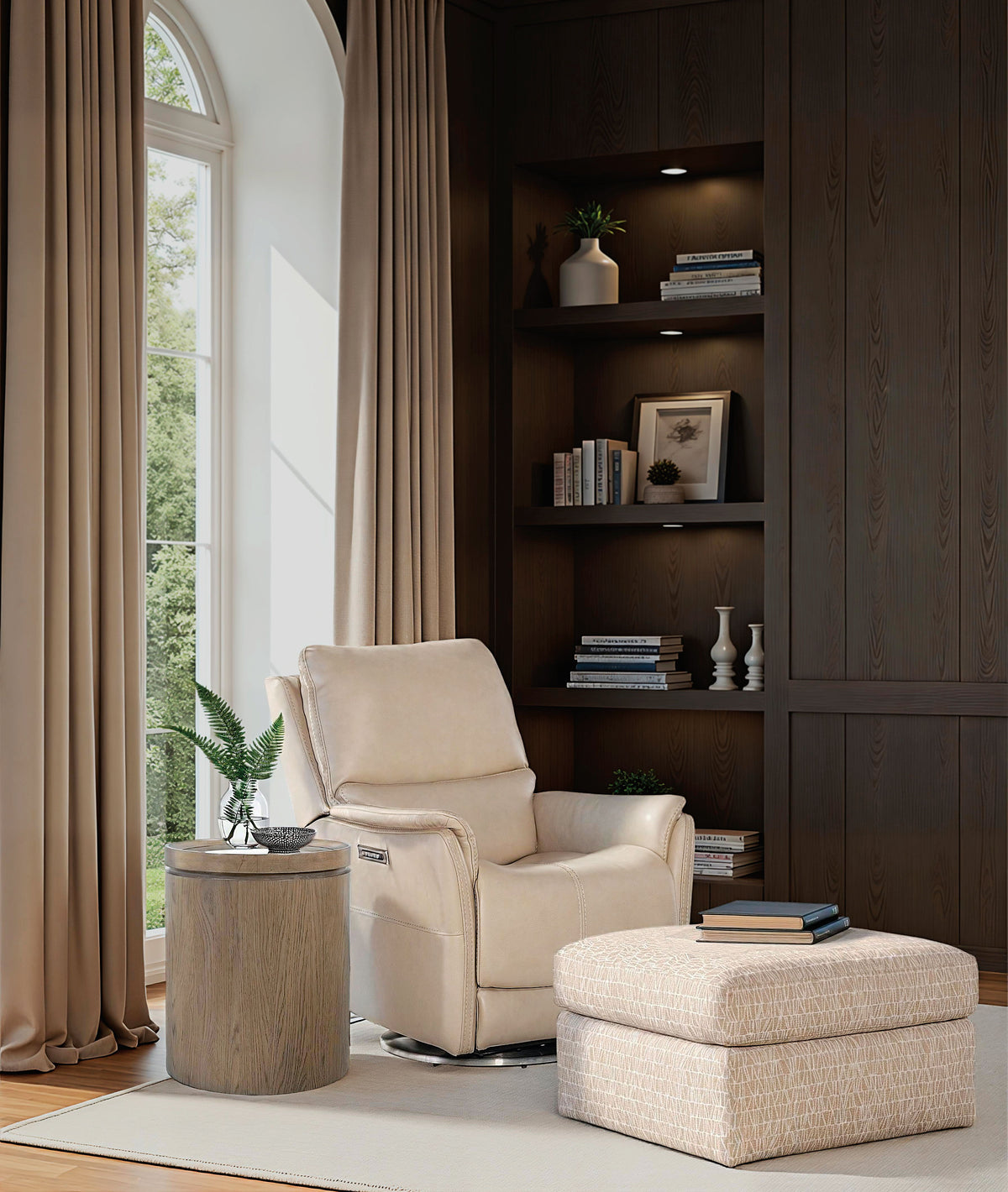 Soiree Zero Gravity Swivel With Power Headrest and Lumbar - Beige by Hooker Furniture - View 2