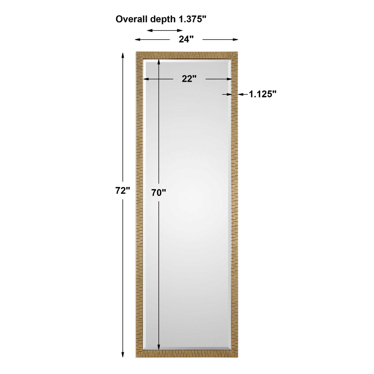 Vilmos Metallic Mirror - Gold by Uttermost - View 7