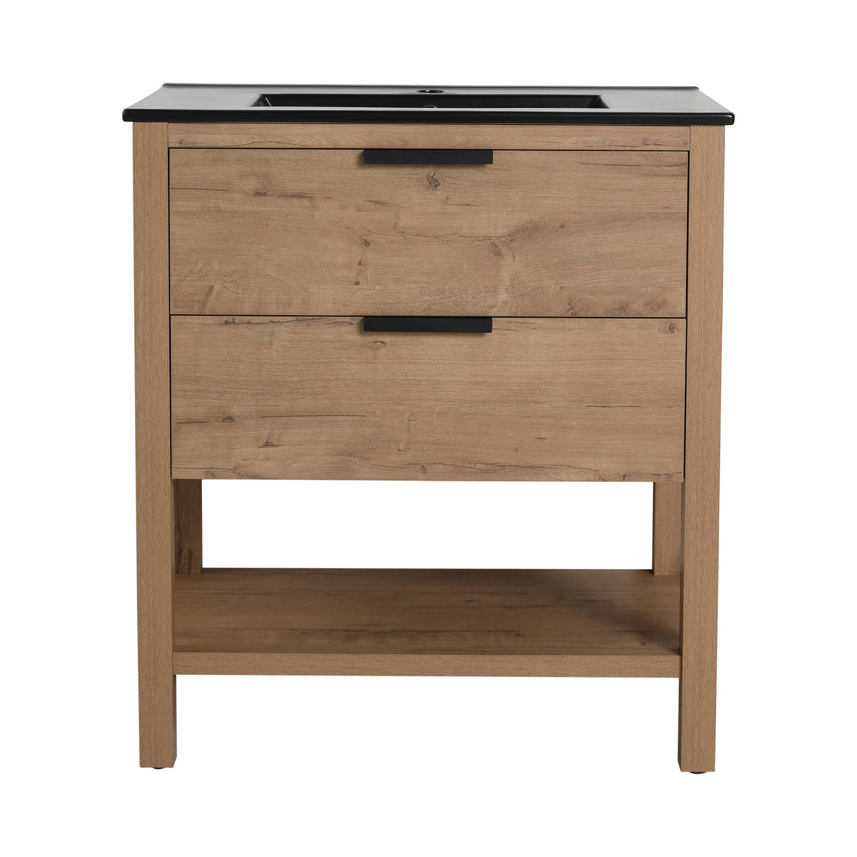 30 Inch Bathroom Vanity Plywood With 2 Drawers(BVB01030IMO - BL9075BK) | Home Elegance USA