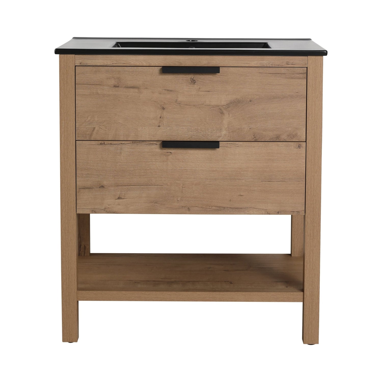 30 Inch Bathroom Vanity Plywood With 2 Drawers(BVB01030IMO - BL9075BK) | Home Elegance USA
