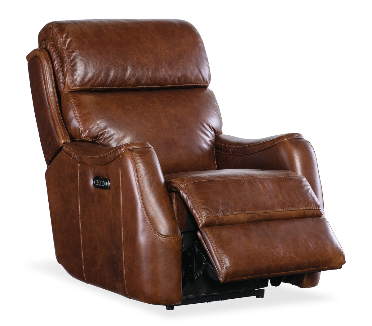 Harlan Zero Gravity Power Recliner With Power Headrest - Dark Brown by Hooker Furniture - View 4