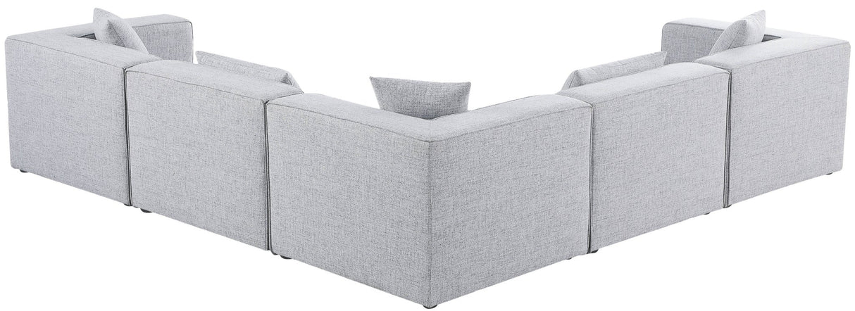 Cube - Modular Sectional 5 Piece - Gray - Modern & Contemporary | Home Elegance USA